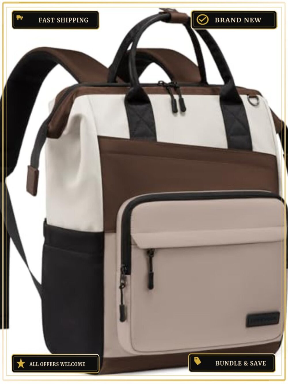 Women's 15.6" Laptop Backpack Water-Resistant Daypack Work College